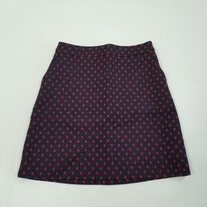 Boden British Tweed Wool Polka Dot Skirt